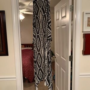 Boho long vest/layering piece